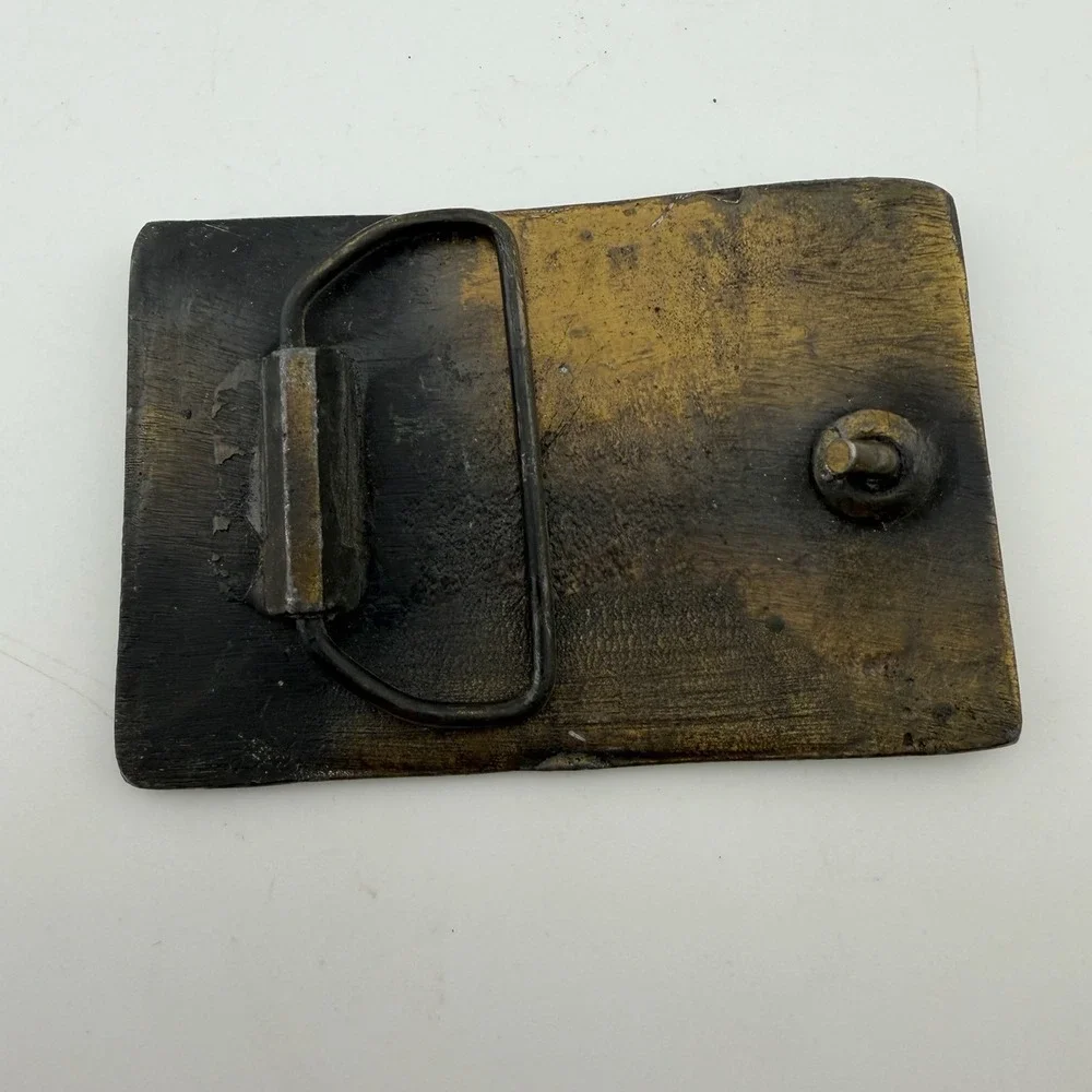 Vintage Belt Buckle Brass Good Highway Patrol Police Motorcycle‎ Vintage
